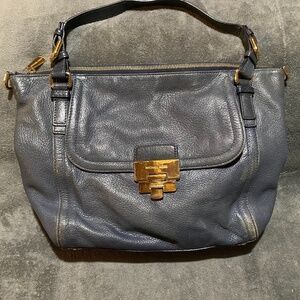 Blue Michael Kors Leather Handbag